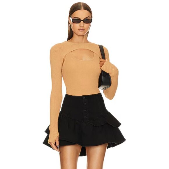 Mother The Pixie Minx Mini Skirt Pitch Black Ruffle Tiered Denim Button Size 27 - Picture 2 of 14